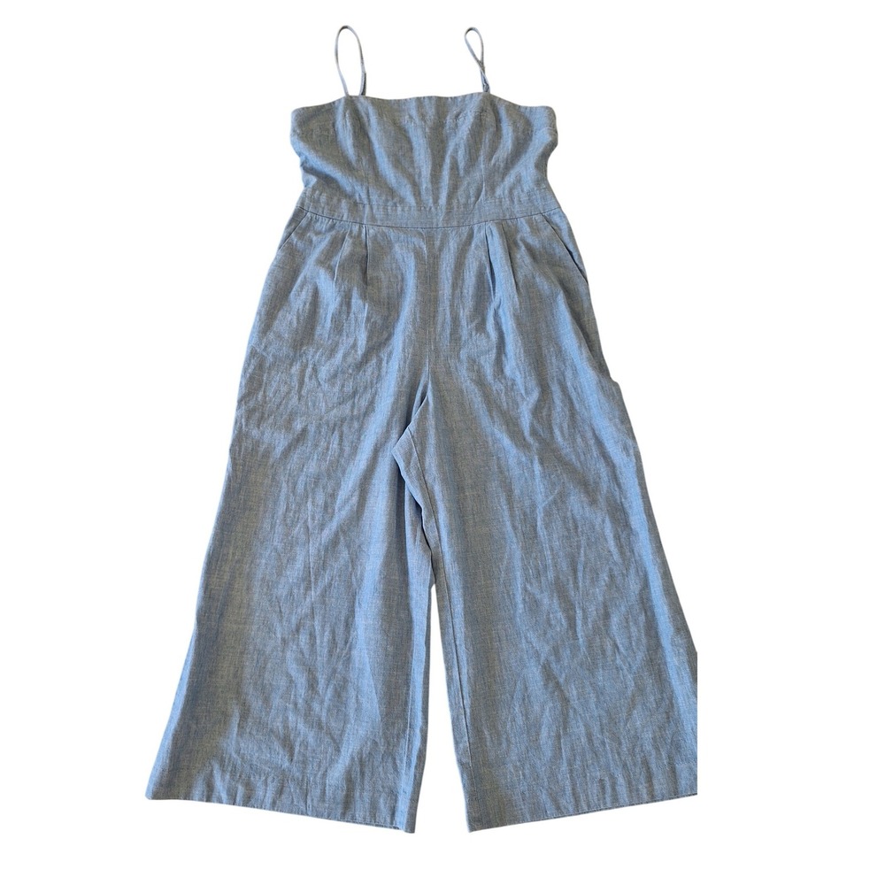 J. Crew size 14 Navy Blue Tank Top Romper Cotton Jumpsuit